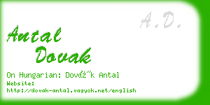 antal dovak business card